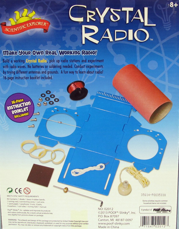 Buy poof slinky crystal radio kit, multi color online at low.